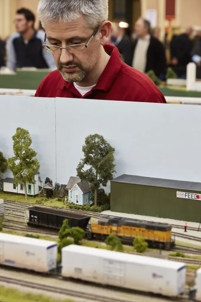 London Festival of Railway Modelling — documentary and portrait photograph in London, UK, frame 20 of 21.